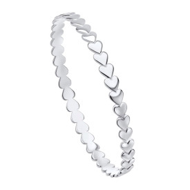 Strieborný náramok Heart Bangle