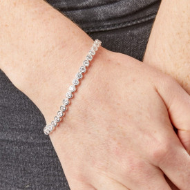 Strieborný náramok z kolekcie Facets Brilliance