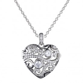 Strieborný prívesok Diamonfire so syntetickými diamantmi