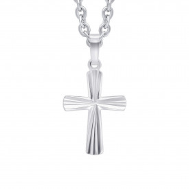 Strieborný prívesok Diamond Cut Detailed Cross