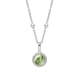 Strieborný prívesok Peridot - August