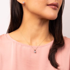 Strieborný prívesok s retiazkou Diamonfire