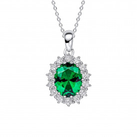 Strieborný prívesok s retiazkou Diamonfire