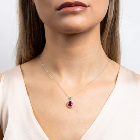 Strieborný prívesok s retiazkou Diamonfire
