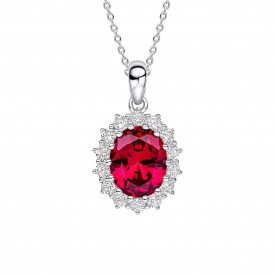 Strieborný prívesok s retiazkou Diamonfire