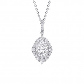 Strieborný prívesok s retiazkou Diamonfire