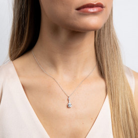Strieborný prívesok s retiazkou Diamonfire