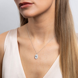 Strieborný prívesok s retiazkou Diamonfire
