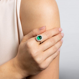 Strieborný prsteň Diamonfire