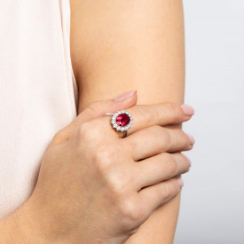 Strieborný prsteň Diamonfire