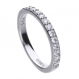 Strieborný prsteň Diamonfire so syntetickými diamantmi