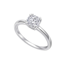 Strieborný prsteň Double Claw Solitaire Diamonfire