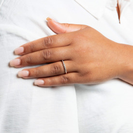 Strieborný prsteň Graduated Bead Ring
