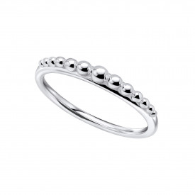 Strieborný prsteň Graduated Bead Ring