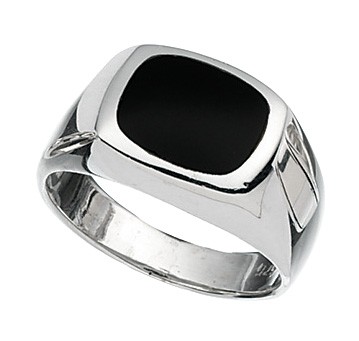 Strieborný prsteň - onyx