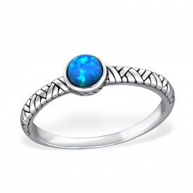 Strieborný prsteň Opál