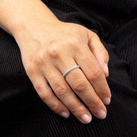 Strieborný tyrkysový prsteň