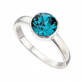 Strieborný prsteň s kameňom narodenia - December - modrý zirkón