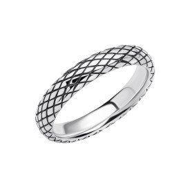Strieborný prsteň UNISEX Snake Texture