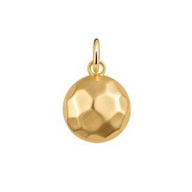Tepaný strieborný prívesok disk gold plated