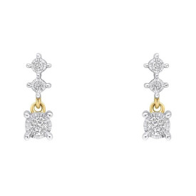 Zlaté náušnice Diamond Trilogy