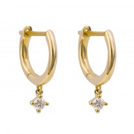 Zlaté náušnice Elements Gold diamant 2x