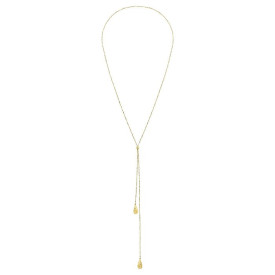 Zlatý náhrdelník lariat s kvapkami