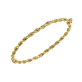 Zlatý náramok obruč Rope Twist