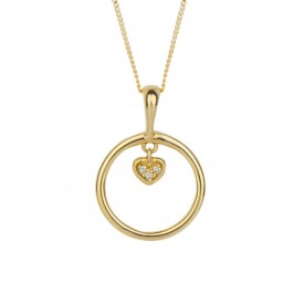 Zlatý prívesok Elements Gold 3x diamant 0,005ct