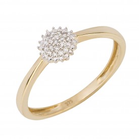 Zlatý diamantový prsteň Elements Gold