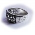 Strieborný  markazitový prsteň R2012